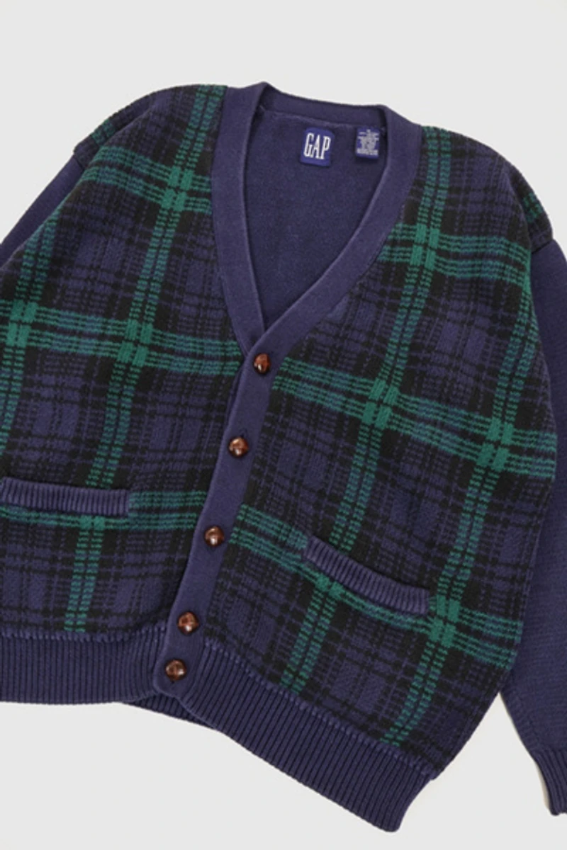 Vintage Gap Plaid Cardigan Sweater