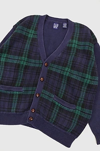 Vintage Gap Plaid Cardigan Sweater