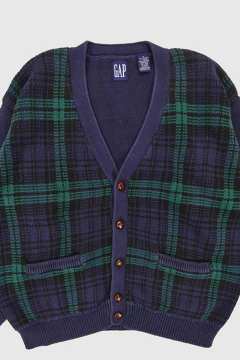 Vintage Gap Plaid Cardigan Sweater