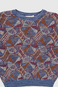 Vintage Geo Pattern Knit Sweater