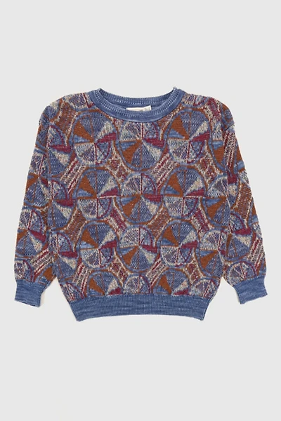 Vintage Geo Pattern Knit Sweater
