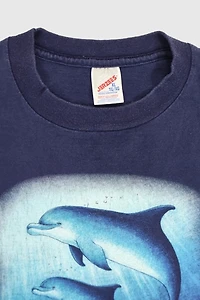 Vintage Dolphins Poetry in Ocean Tee