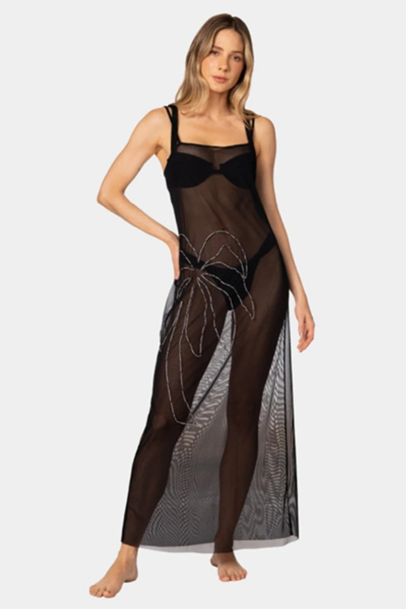 KIBYS Ancestral Lines Gio Sheer Palm Beach Dress