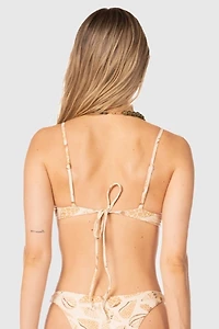 KIBYS Shell Tides Print Underwire Bikini Top
