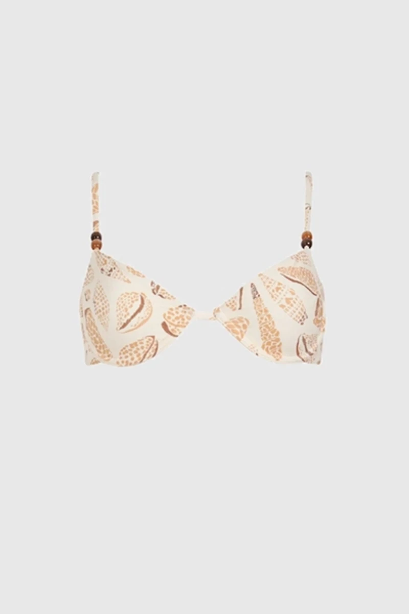 KIBYS Shell Tides Print Underwire Bikini Top