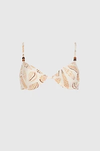 KIBYS Shell Tides Print Underwire Bikini Top
