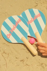 On Holiday Pickleball Cabana Stripe Beach Paddle Set