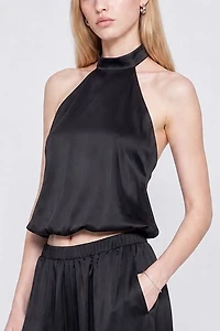 Personal Code Antoinette Satin Bubble Top