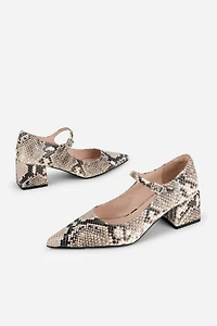 Intentionally Blank Bond Snake Leather Mary Jane Heel