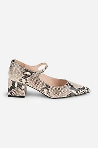 Intentionally Blank Bond Snake Leather Mary Jane Heel