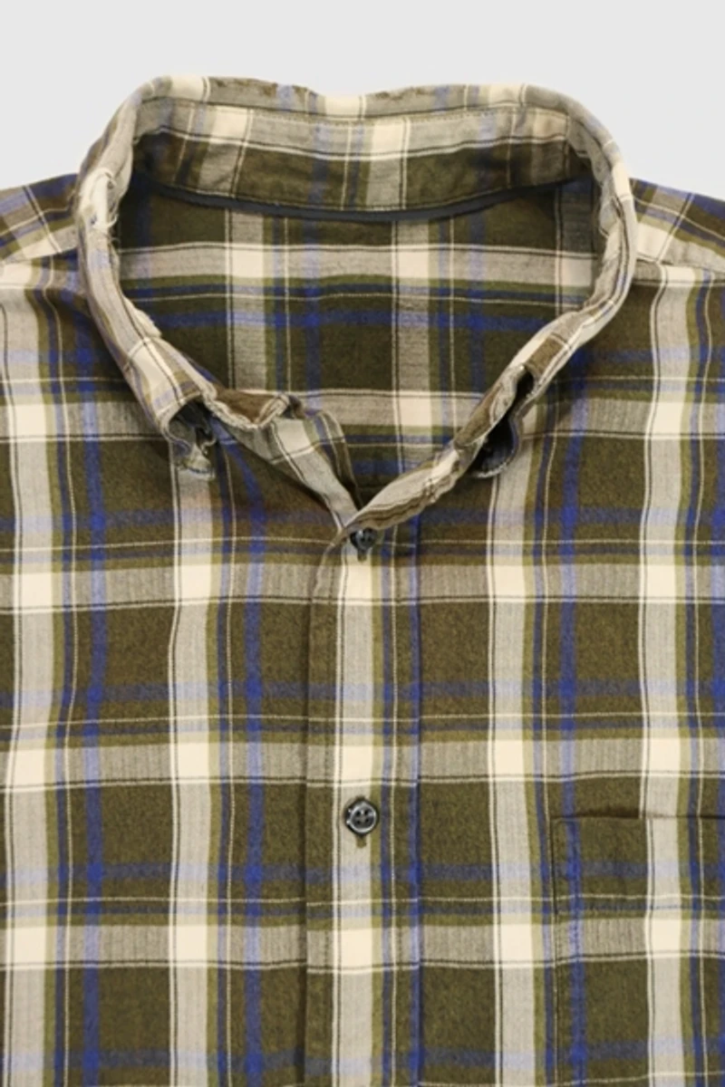Vintage Cropped Button-Down Shirt