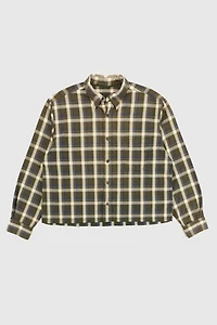 Vintage Cropped Button-Down Shirt