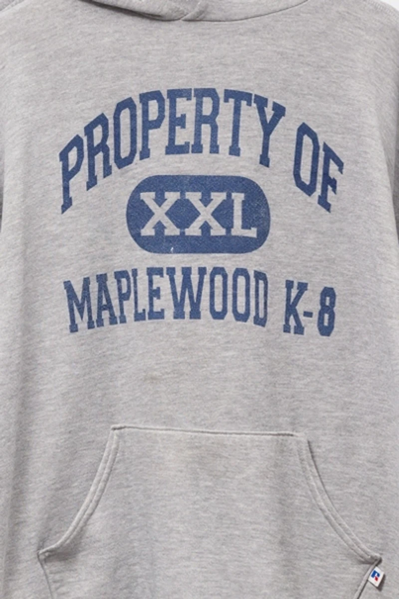 Vintage Y2K Distressed Gray Hoodie Graphic Sweatshirt