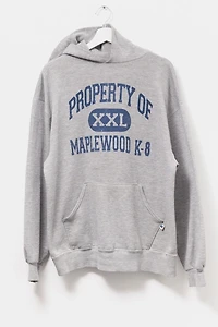 Vintage Y2K Distressed Gray Hoodie Graphic Sweatshirt