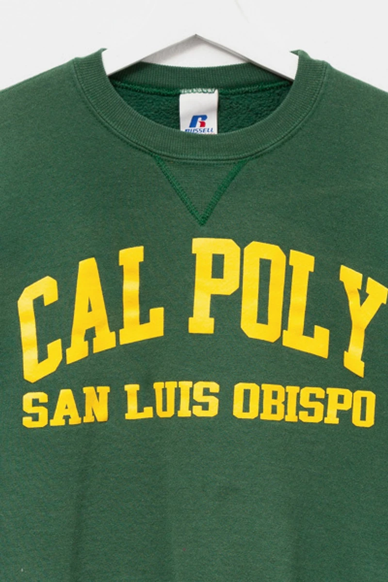 Vintage Y2K Distressed Russell Athletic Cal Poly Graphic Sweatshirt