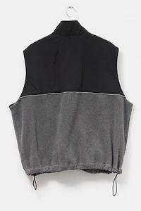 Vintage 1990s Eddie Bauer Gray Black Technical Fleece Vest