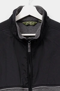 Vintage 1990s Eddie Bauer Gray Black Technical Fleece Vest