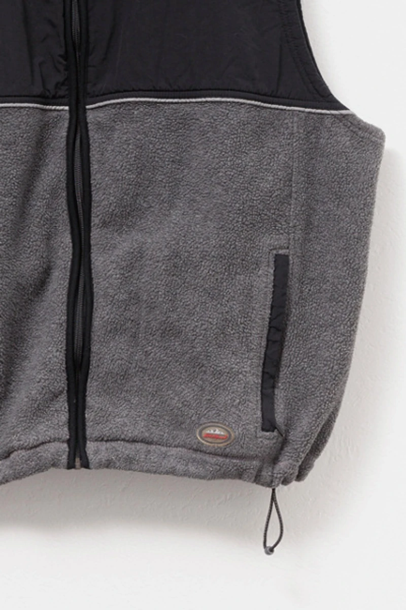 Vintage 1990s Eddie Bauer Gray Black Technical Fleece Vest