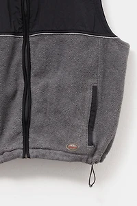 Vintage 1990s Eddie Bauer Gray Black Technical Fleece Vest
