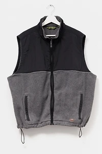 Vintage 1990s Eddie Bauer Gray Black Technical Fleece Vest