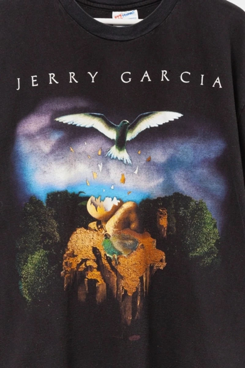 Vintage 1990s Jerry Garcia Distressed Graphic Band T-Shirt