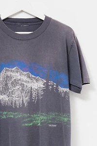 Vintage 1980s Distressed Black Mountain Graphic T-Shirt