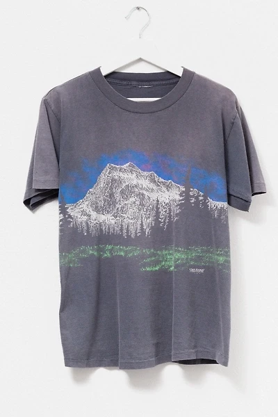 Vintage 1980s Distressed Black Mountain Graphic T-Shirt
