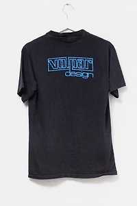 Vintage 1980s Lightning Bolt Black Graphic Cotton T-Shirt