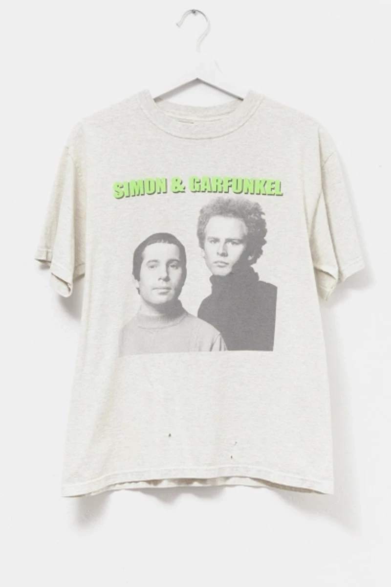 Vintage Y2K Simon and Garfunkel Distressed Tour T-Shirt