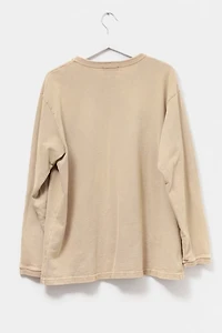 Vintage 1990s Distressed Cotton Velva Sheen Long Sleeve Pocket T-Shirt