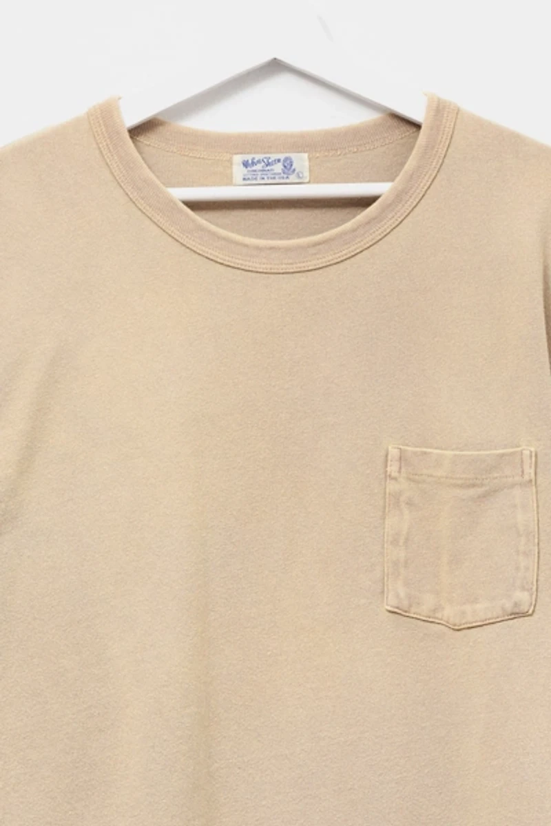 Vintage 1990s Distressed Cotton Velva Sheen Long Sleeve Pocket T-Shirt