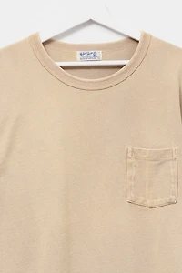 Vintage 1990s Distressed Cotton Velva Sheen Long Sleeve Pocket T-Shirt