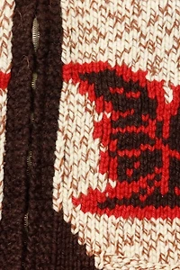 Vintage Eagle Cowichan Brown Knit Sweater