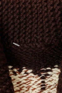 Vintage Eagle Cowichan Brown Knit Sweater