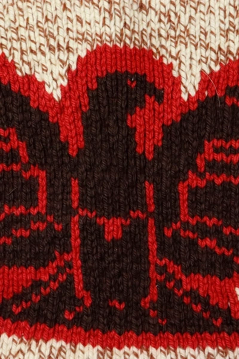 Vintage Eagle Cowichan Brown Knit Sweater