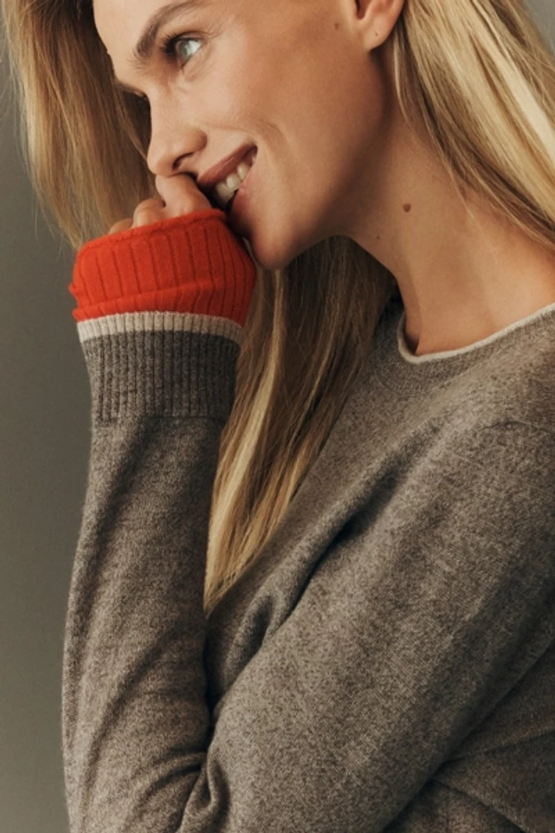 Maeve Crew-Neck Layered Sweater