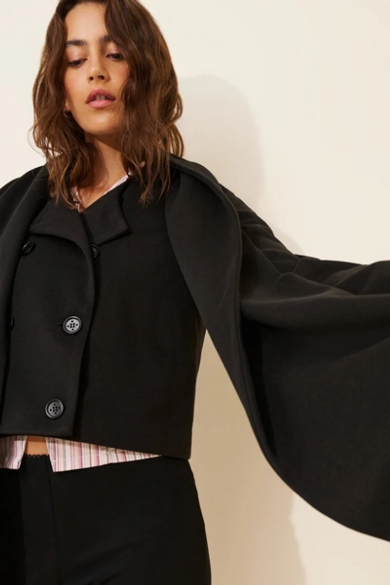 CAARA Jules Scarf Cropped Trench Coat