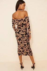 AFRM Dreo Burnout Velvet Dress