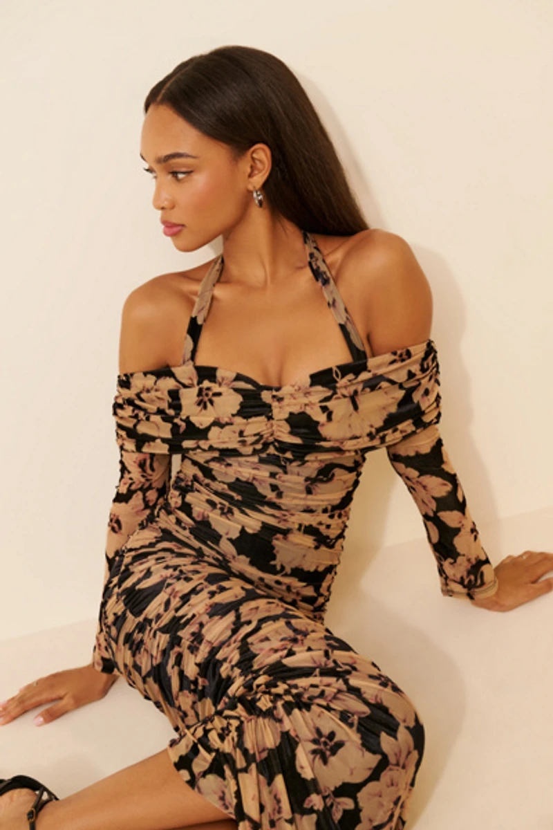 AFRM Dreo Burnout Velvet Dress