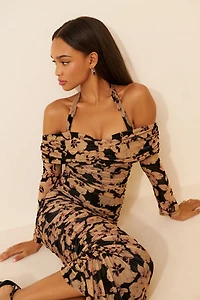 AFRM Dreo Burnout Velvet Dress