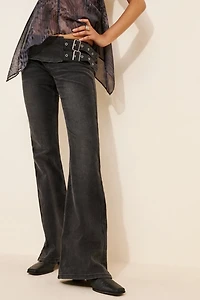 The Ragged Priest Moss Flare Jeans