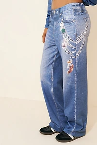 Boys Lie Done Denim Sweatpants