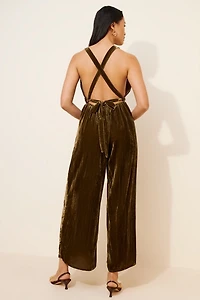 Dress Forum Olive Velvet Jumpsuit