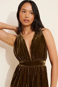 Dress Forum Olive Velvet Jumpsuit