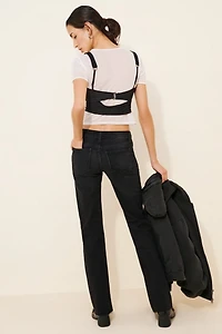 JUST BLACK DENIM Low-Rise Bootcut Jeans