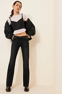JUST BLACK DENIM Low-Rise Bootcut Jeans