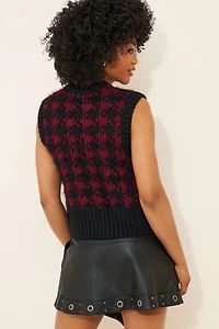 The Ragged Priest Jasper Grunge Houndstooth Sweater Vest