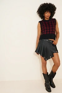 The Ragged Priest Jasper Grunge Houndstooth Sweater Vest