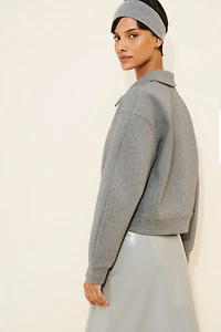 Grey Lab Sculptured Polo Sweatshirt
