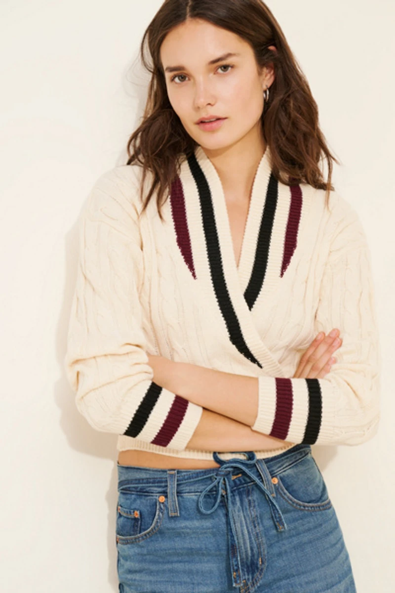 Steve Madden Addison Cable-Knit Sweater